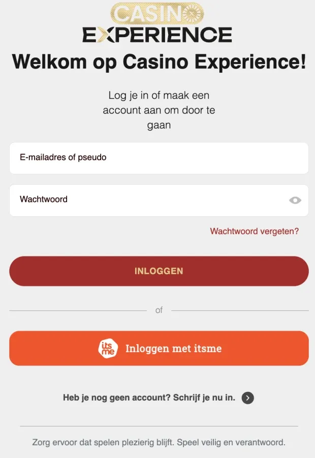Experience Casino Login